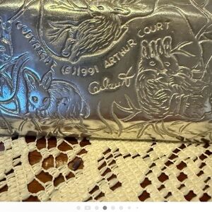 Vintage Arthur Court Bunny Design  Silver Tray